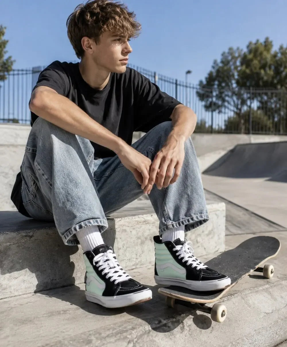 Vans Skate Sk8-Hi Mint Black Men’s 11.5 PopCush DURACAP VN0A5FCCM2T